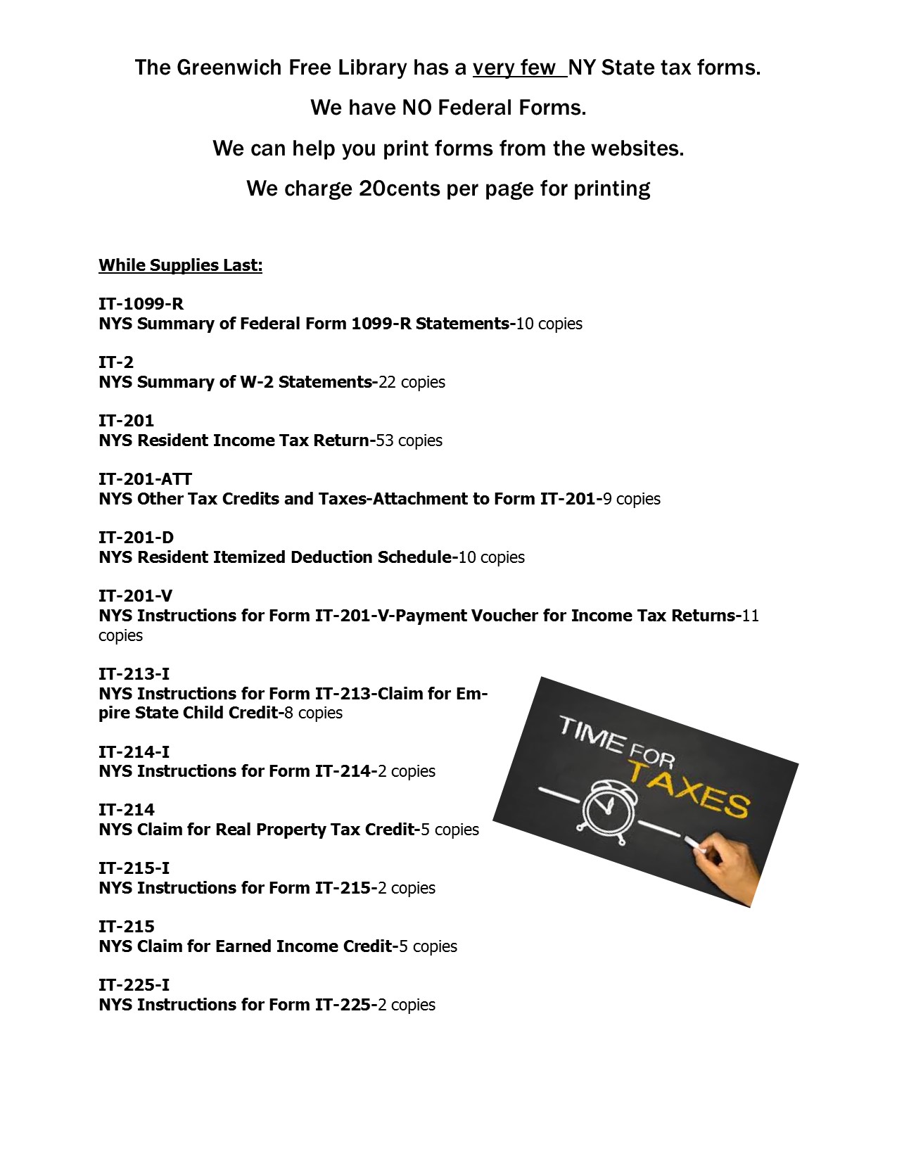 tax forms greenwich free library it2 tax form